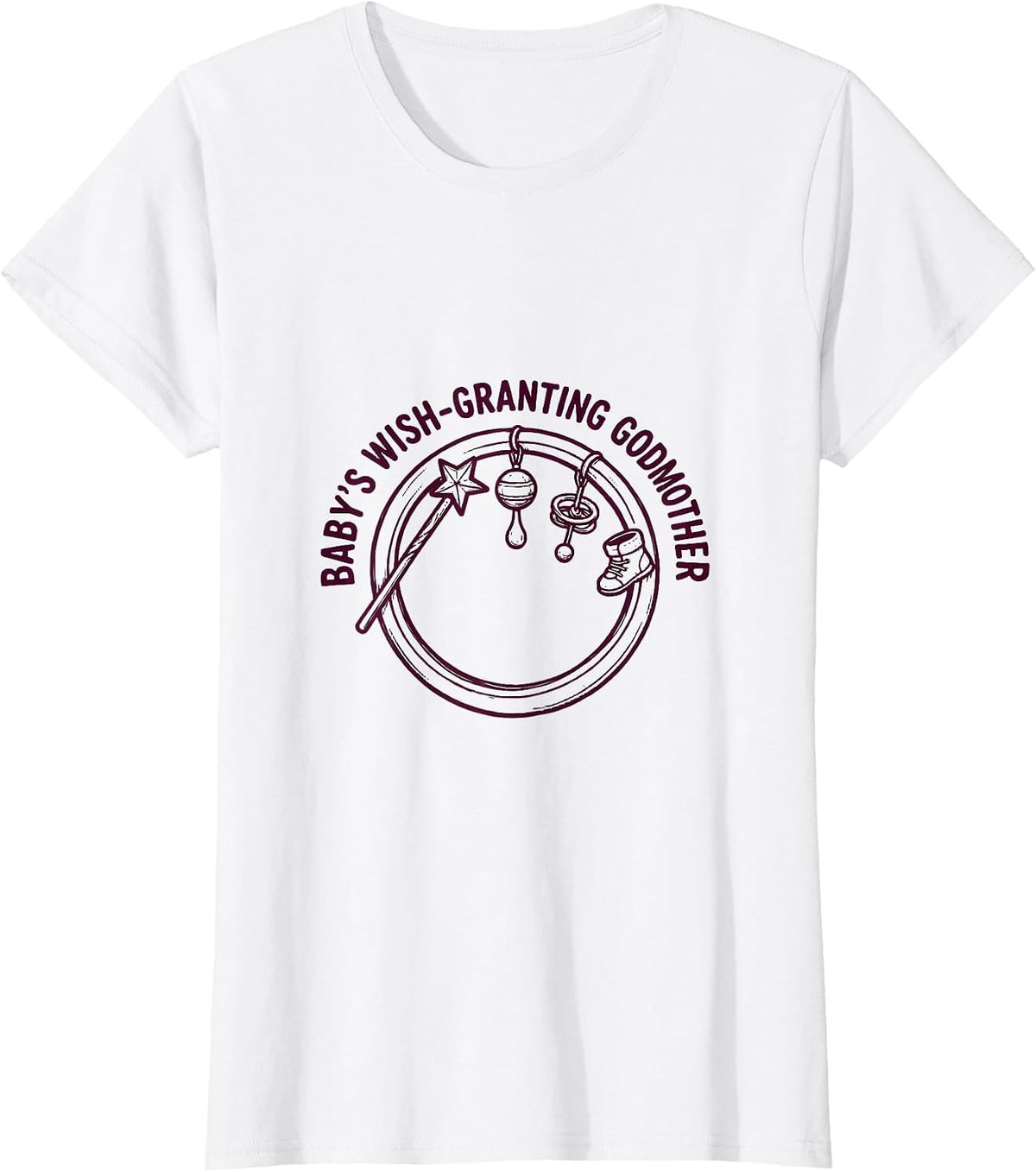Baby's Wish-Granting Godmother Minimalist Fairy Godmother T-Shirt - White