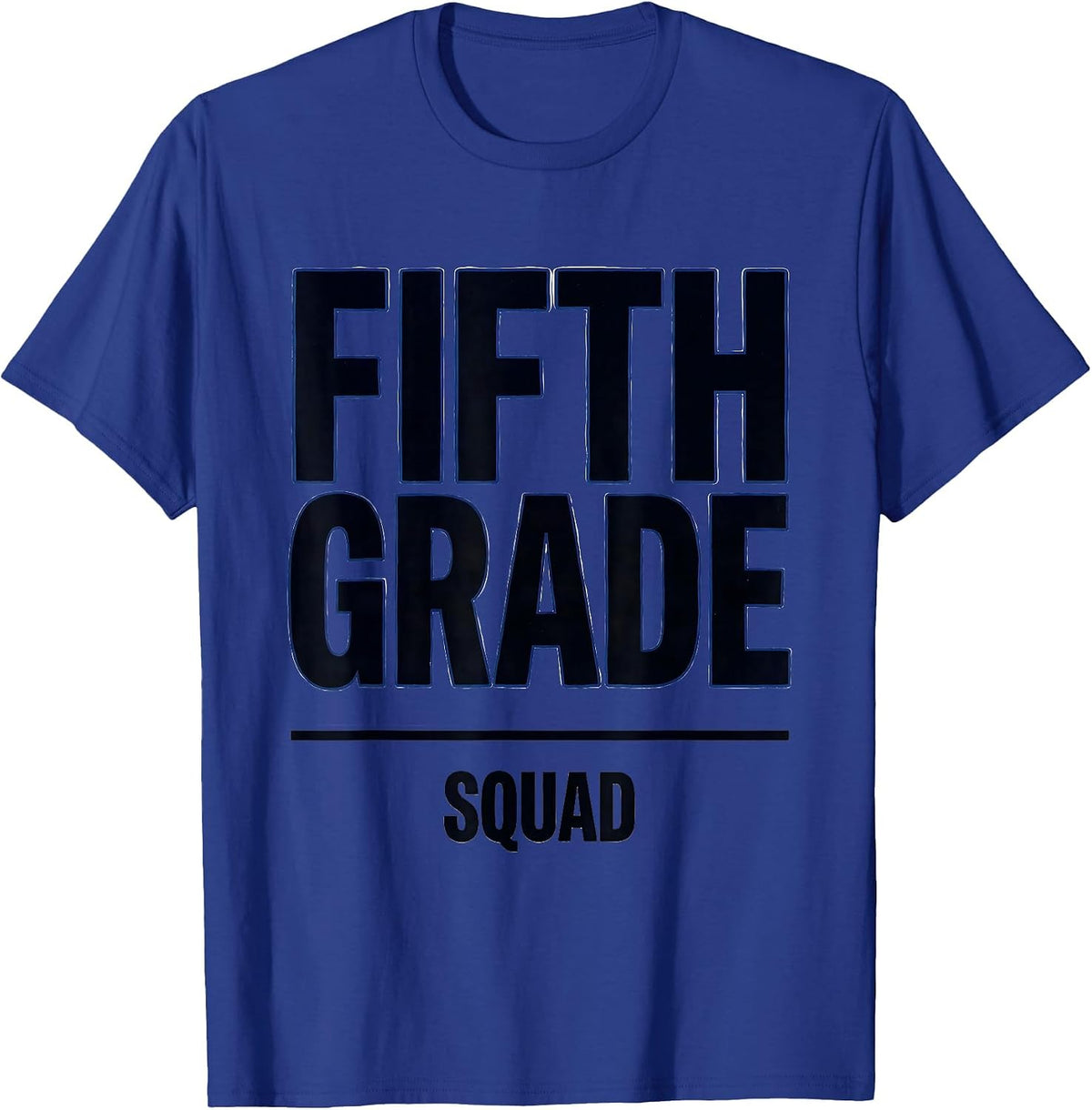 Men's Fifth Grade Squad Cheerful Back to School Teacher Student T-Shirt - Royal Blue