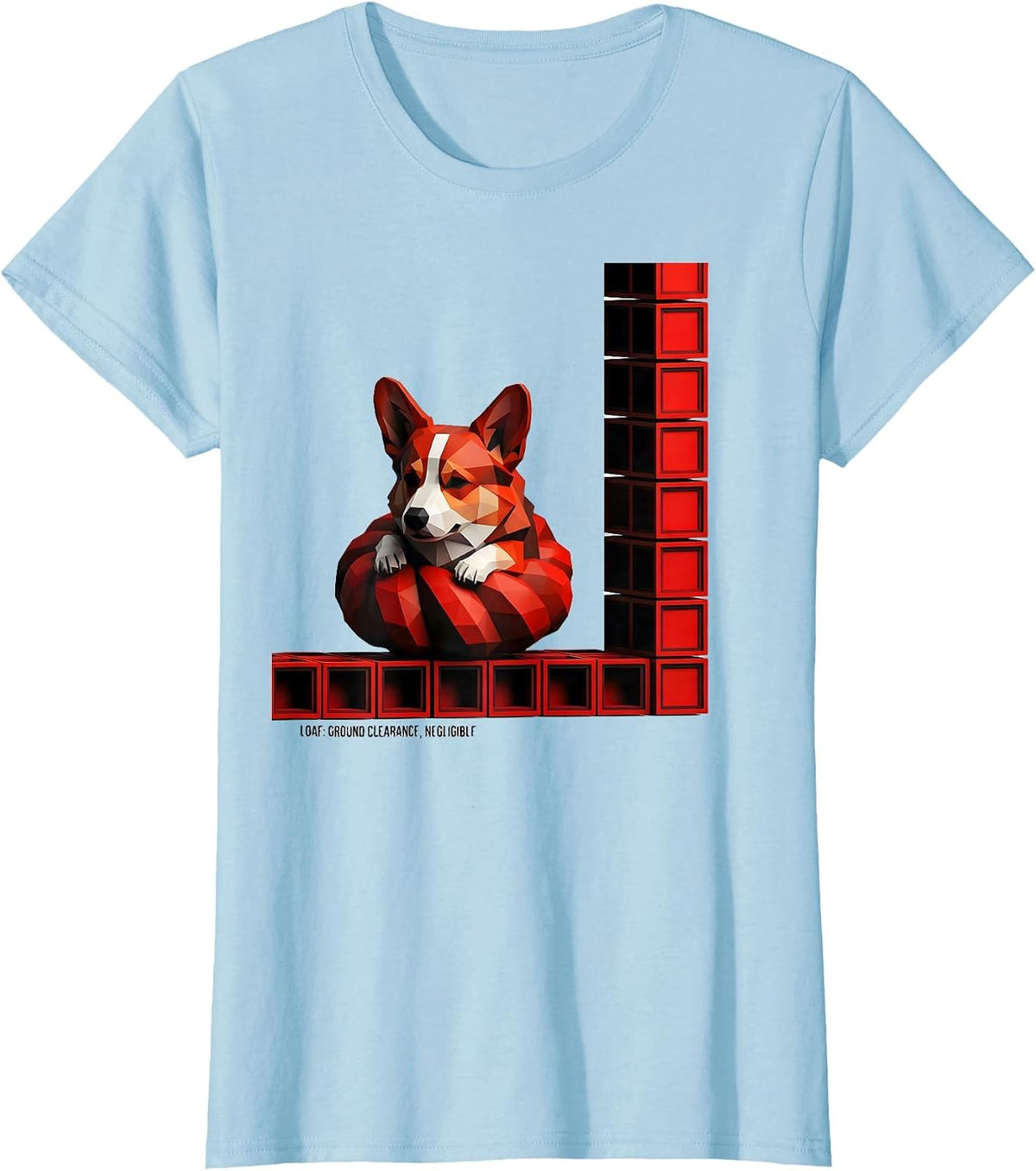 Loaf: Ground Clearance, Negligible Funny Corgi Owner Retro T-Shirt - Baby Blue