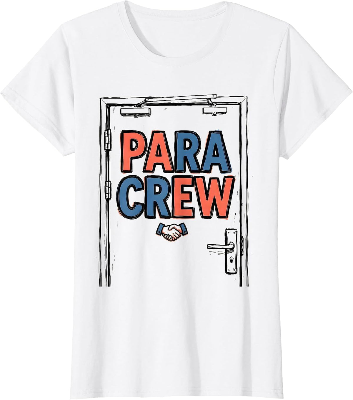 Para Crew Heartfelt Paraprofessional Teacher Appreciation T-Shirt - White