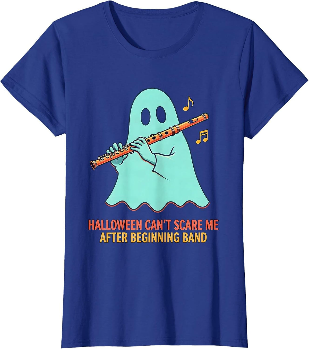 Women's Halloween Can't Scare Me After Beginning Band Music Teacher T-Shirt - Royal Blue
