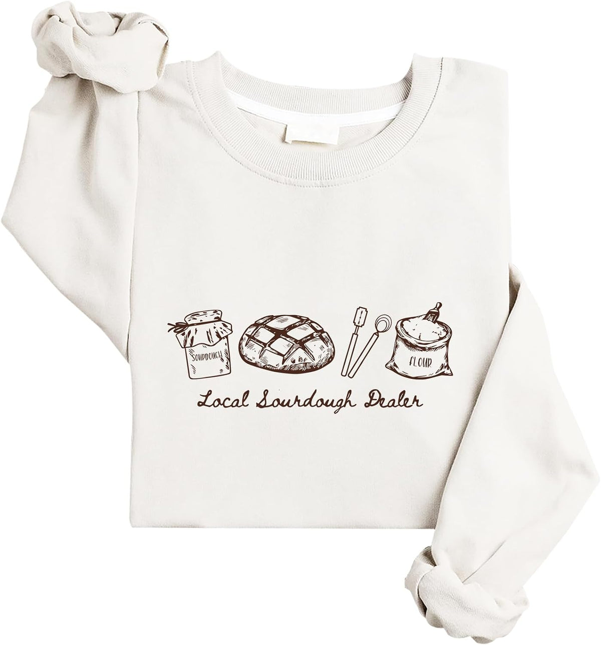 Local Sourdough Dealer Sweatshirt Sourdough Baking Sweatshirt - White