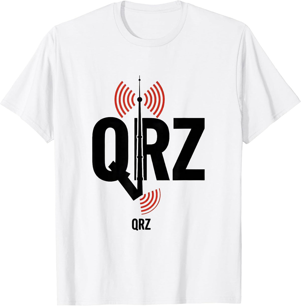 Men's QRZ Editorial Conceptual Ham Radio Operator Hobbyist Humor T-Shirt - White