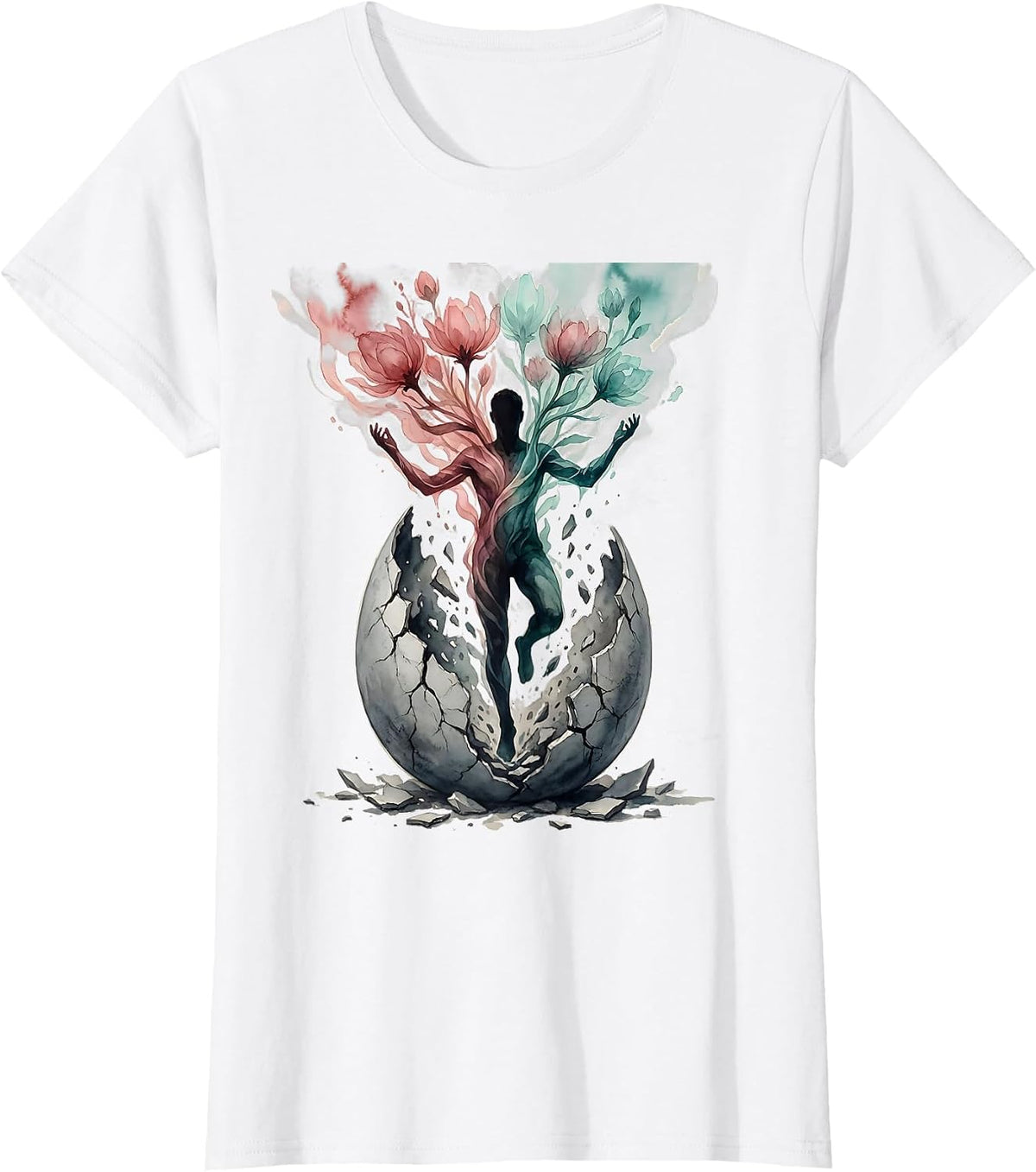 Breaking Free Mental Health Awareness Graphic T-Shirt - White