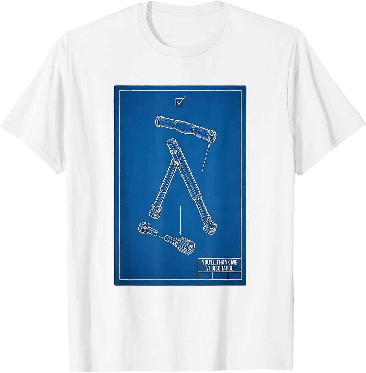 Men's You'll Thank Me At Discharge Funny Physical Therapy PT Humor T-Shirt - White