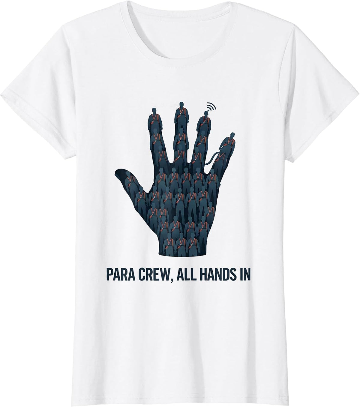 Para Crew All Hands In Funny Paraprofessional Paraeducator T-Shirt - White