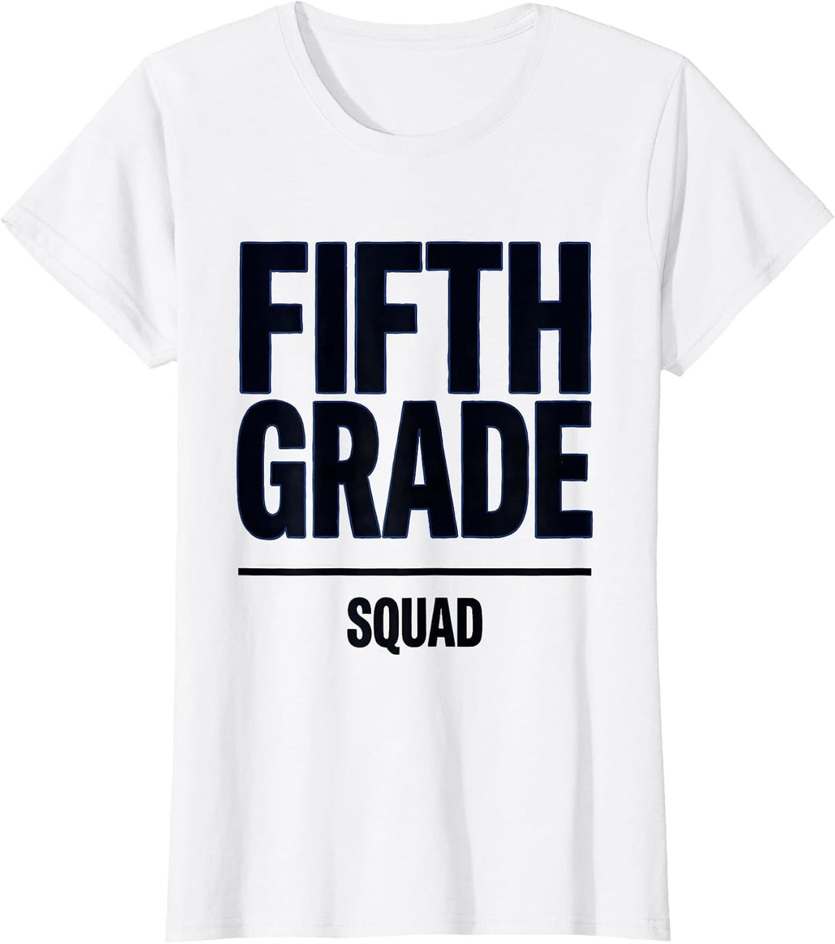 Women's Fifth Grade Squad Cheerful Back to School Teacher Student T-Shirt - White
