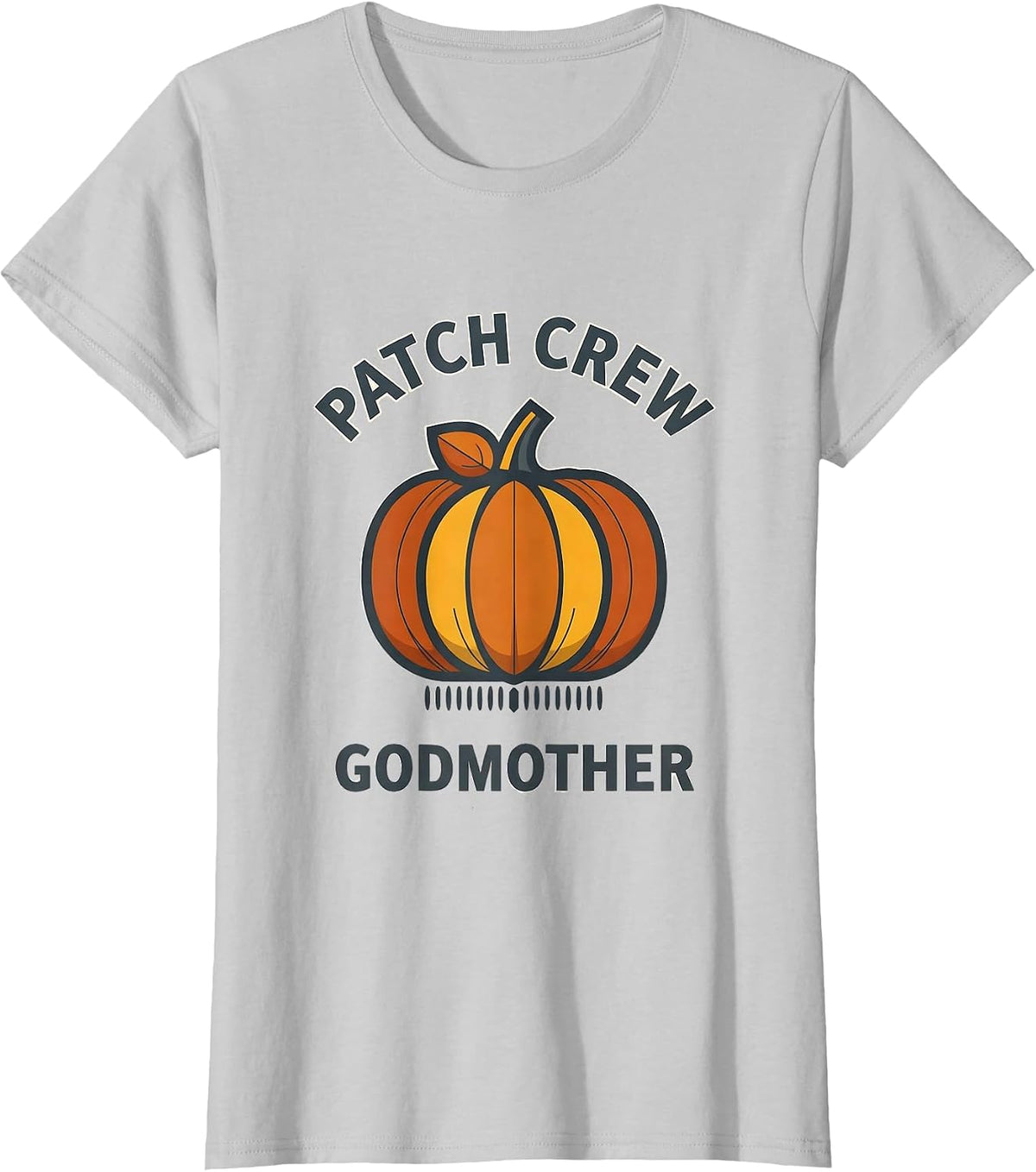 Patch Crew Godmother Flat Vector Family Halloween Matching T-Shirt - Silver Grey