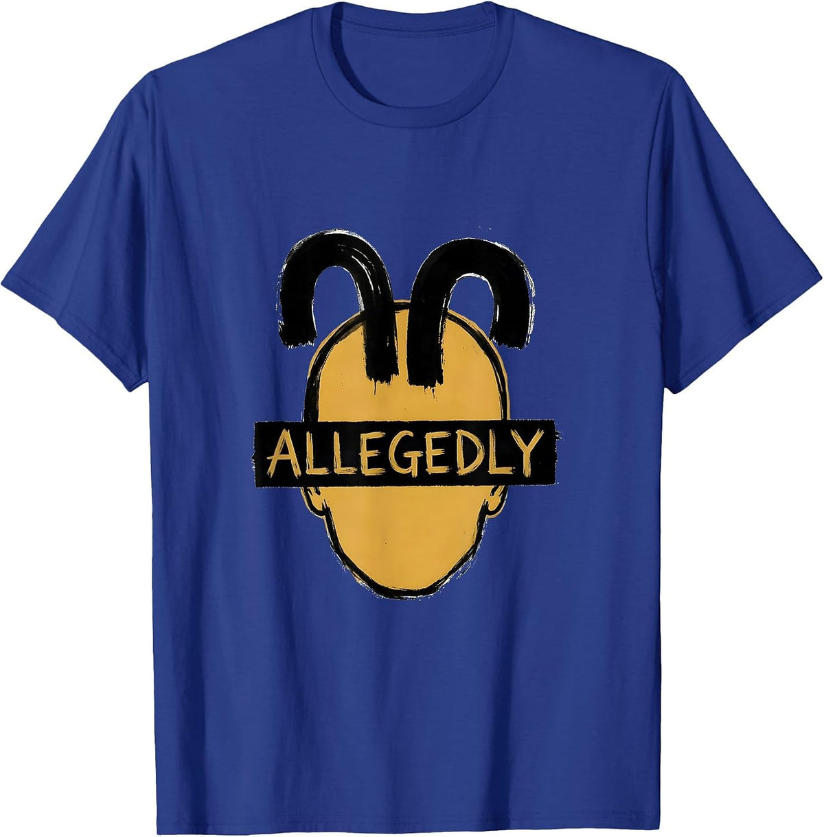 Men's Allegedly Funny Grammar Police Punctuation Humor English T-Shirt - Royal Blue