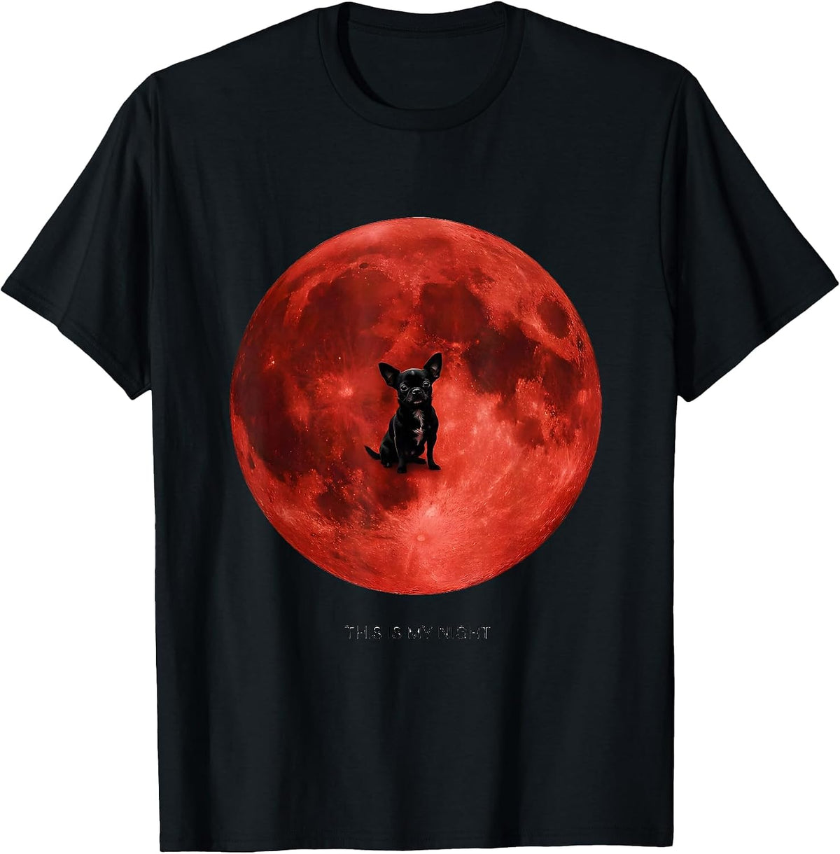 Men's This Is My Night Minimalist Chihuahua Dog Owner Halloween T-Shirt - Black