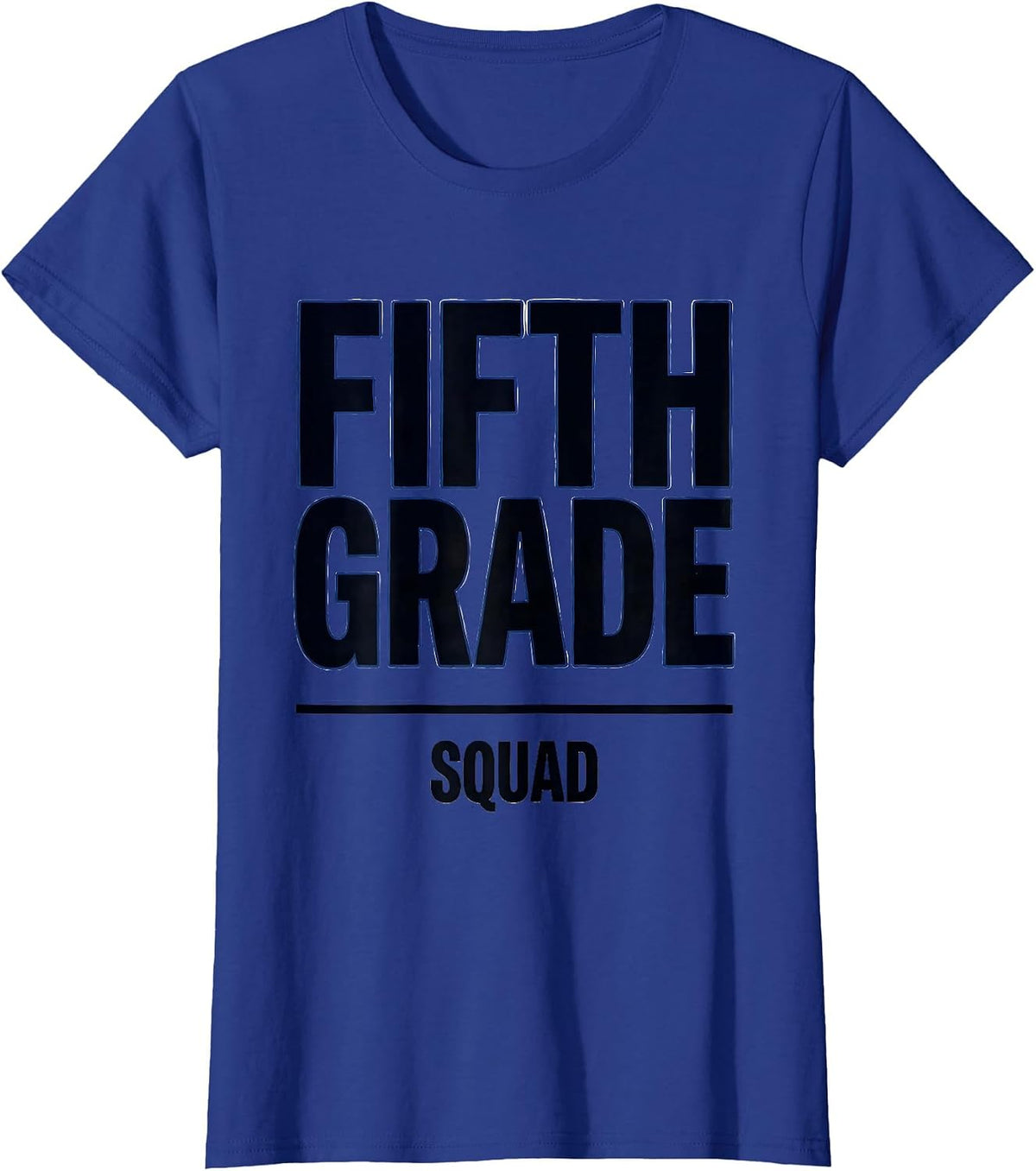 Women's Fifth Grade Squad Cheerful Back to School Teacher Student T-Shirt - Royal Blue