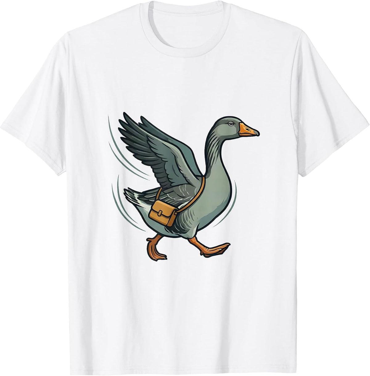 Forward-Leaning Goose Mental Health Funny Counselor T-Shirt - White