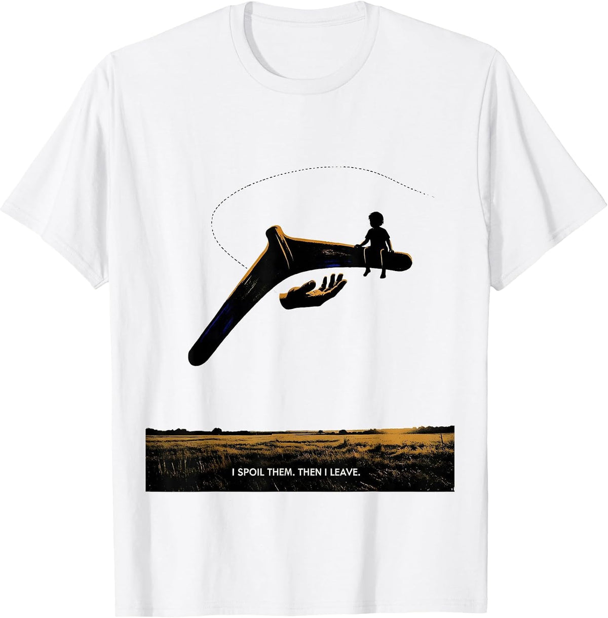 Men's I Spoil Them Then I Leave Funny Uncle Humor Godfather T-Shirt - White