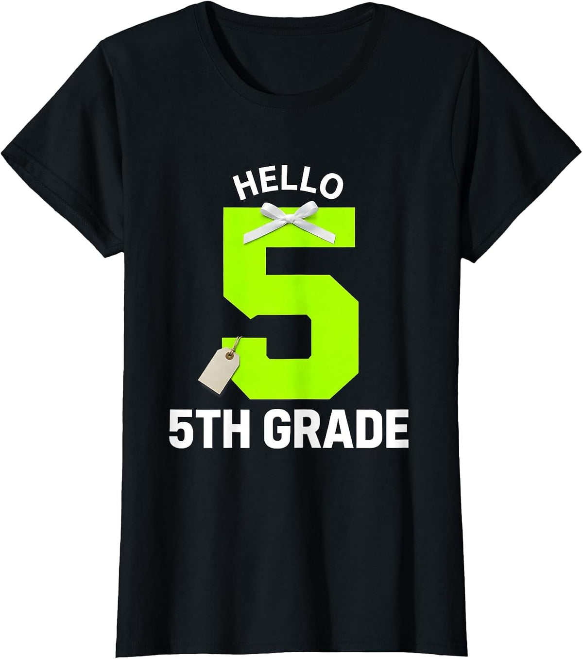 Hello 5th Grade Playful Back To School Teacher Student T-Shirt - Black