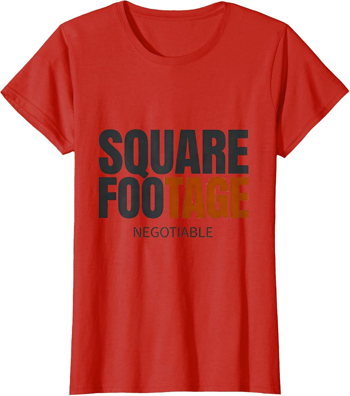 Square Footage: Negotiable Retro Van Life Nomads Van T-Shirt - Red