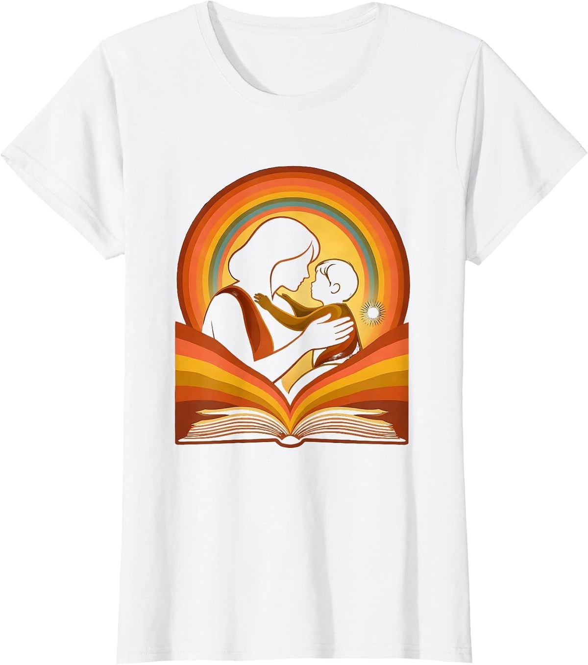 Women's Paraprofessional Supportive Hand Graphic Design T-Shirt - White