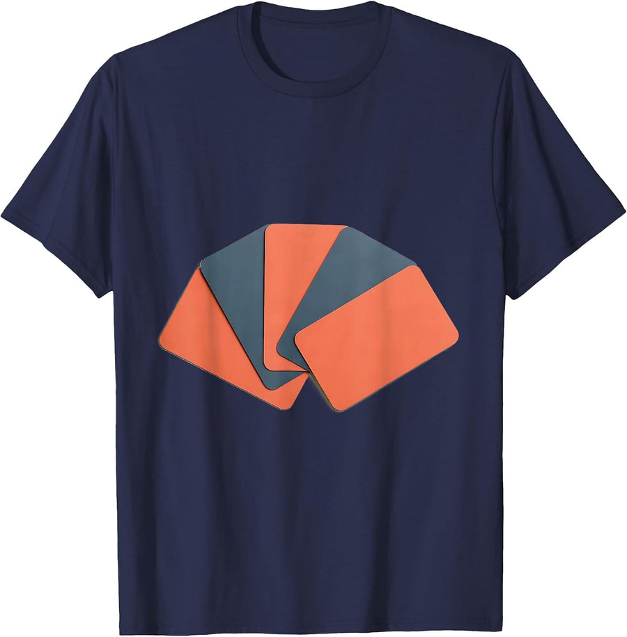 Paraprofessional Colorful Flashcards Fan Graphic T-Shirt - Navy Blue