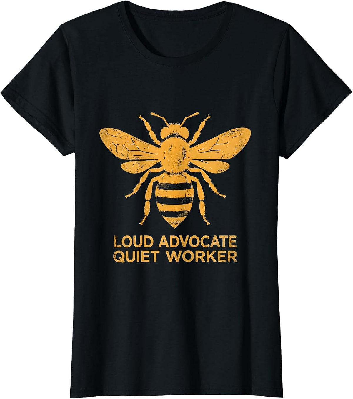 Loud Advocate Quiet Worker Paraprofessional Design T-Shirt - Black