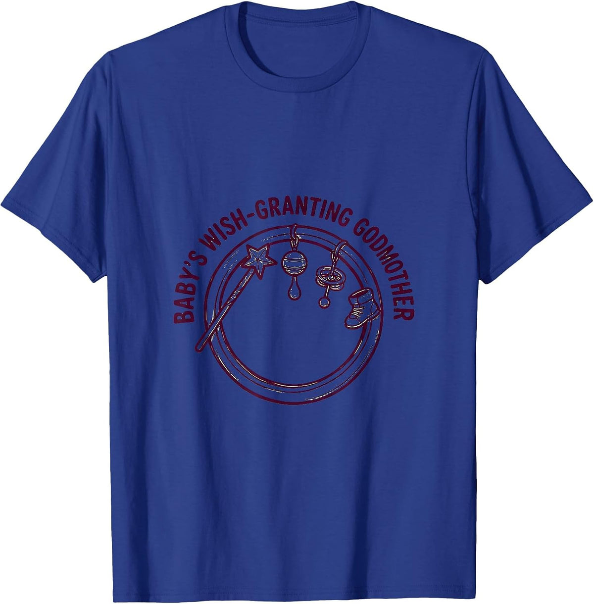 Baby's Wish-Granting Godmother Minimalist Fairy Godmother T-Shirt - Royal Blue