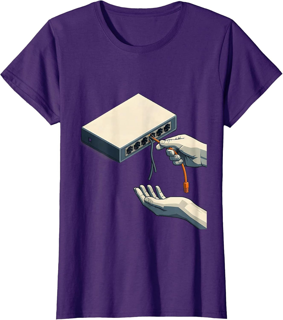 Women's Network Switch Tech Support Humor IT Nerd Gift T-Shirt - Purple