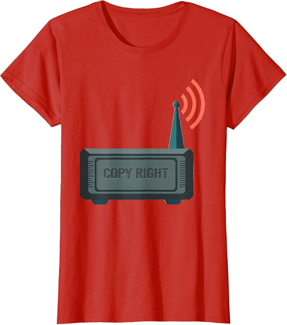 Copy Right Funny Ham Radio Operator Hobbyist Humor T-Shirt - Red