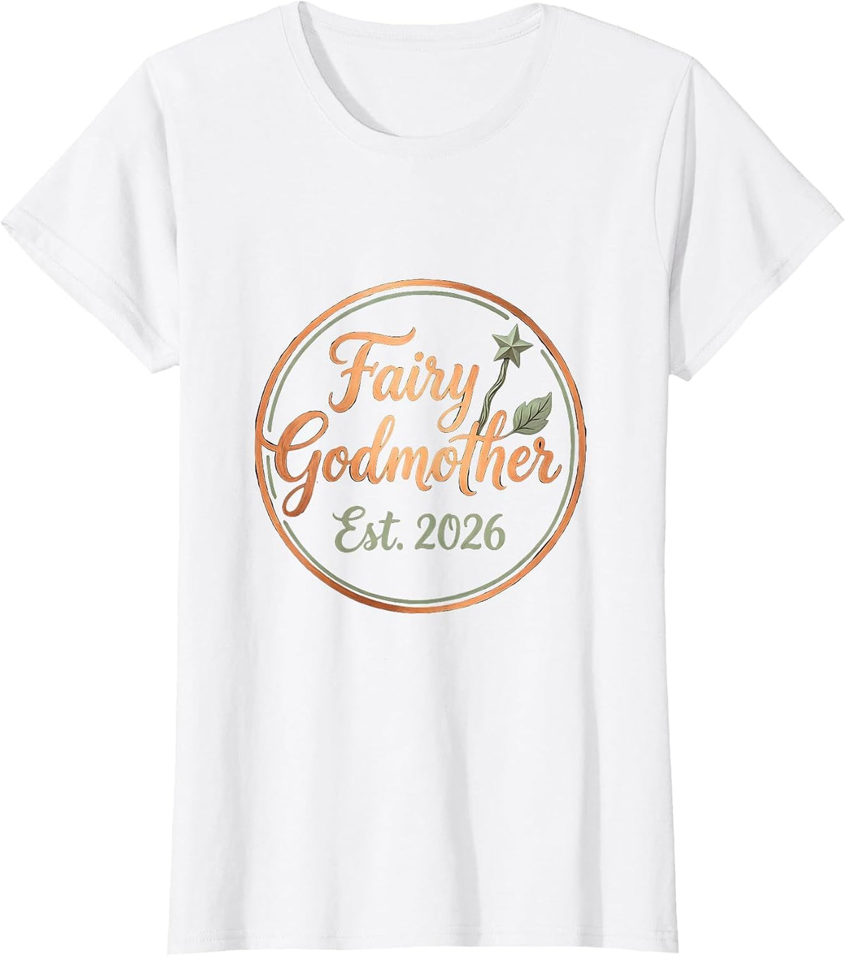 Fairy Godmother Est. 2026 Boho Typography Grandma Gift T-Shirt - White