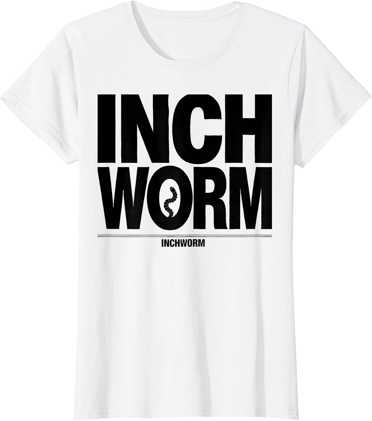INCHWORM Funny Gym Workout Animal Pun Humor Weightlifting T-Shirt - White