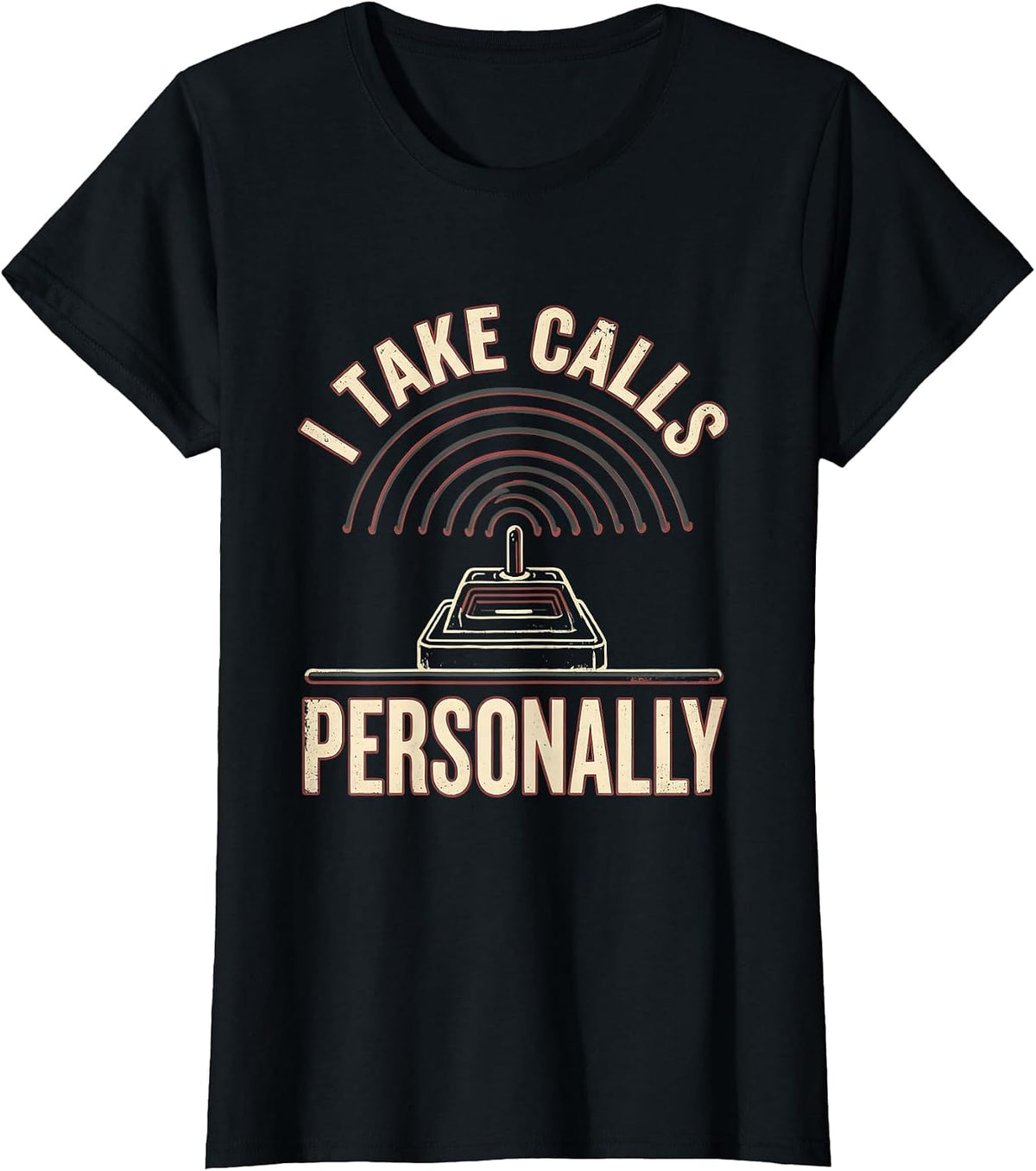 Women's I Take Calls Personally Vintage Ham Radio Operator Funny T-Shirt - Black