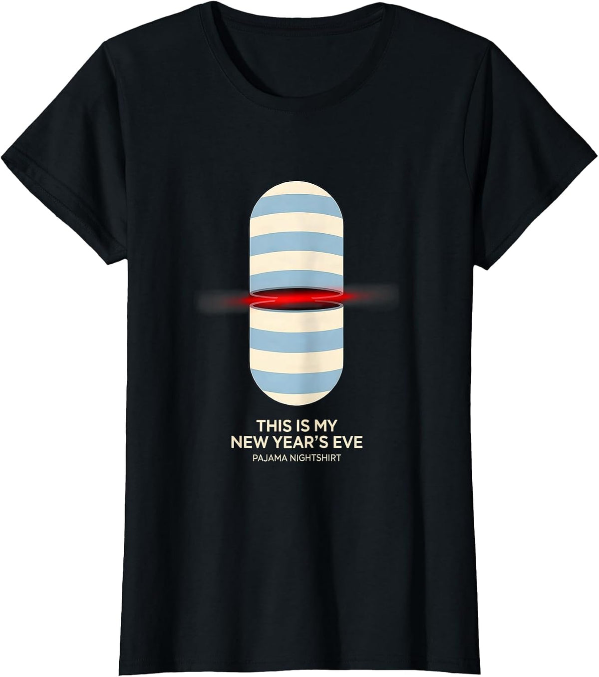 Women's This Is My New Year's Eve Pajama Nightshirt Funny T-Shirt - Black