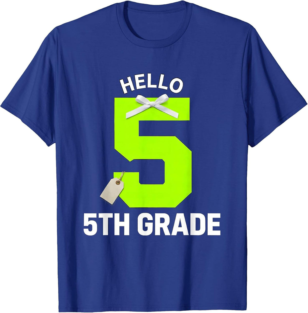 Hello 5th Grade Playful Back To School Teacher Student T-Shirt - Royal Blue