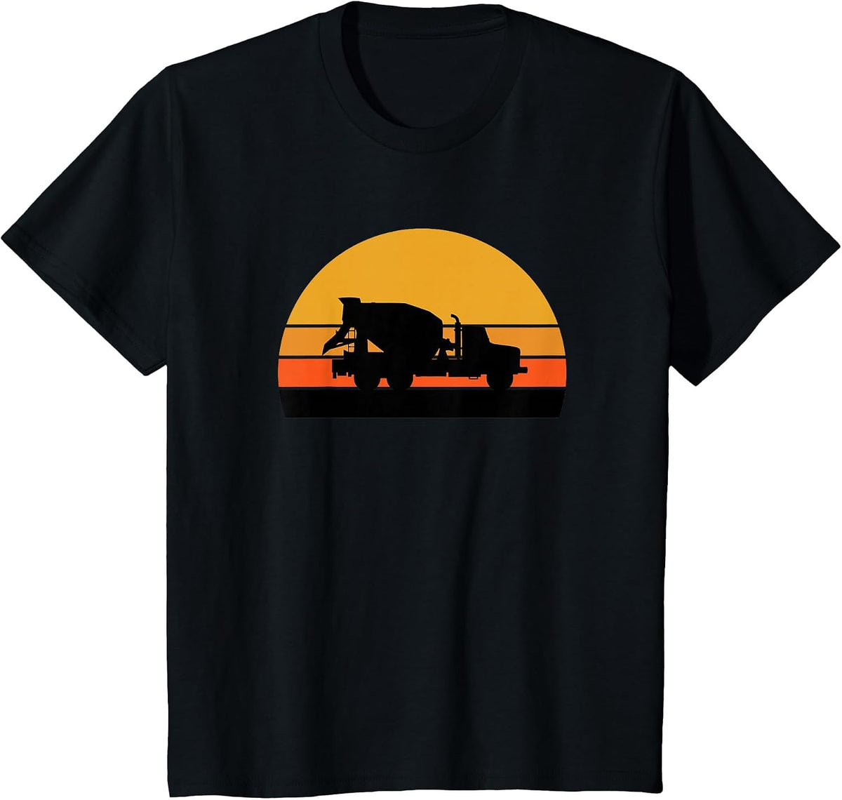 Cement Truck Driver Construction Vehicle Road Concrete T-Shirt - Black