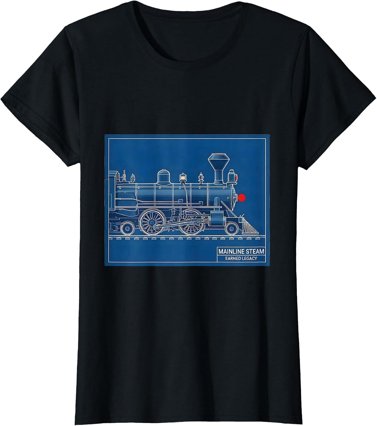 Mainline Steam Earned Legacy Vintage Steam Locomotive T-Shirt - Black
