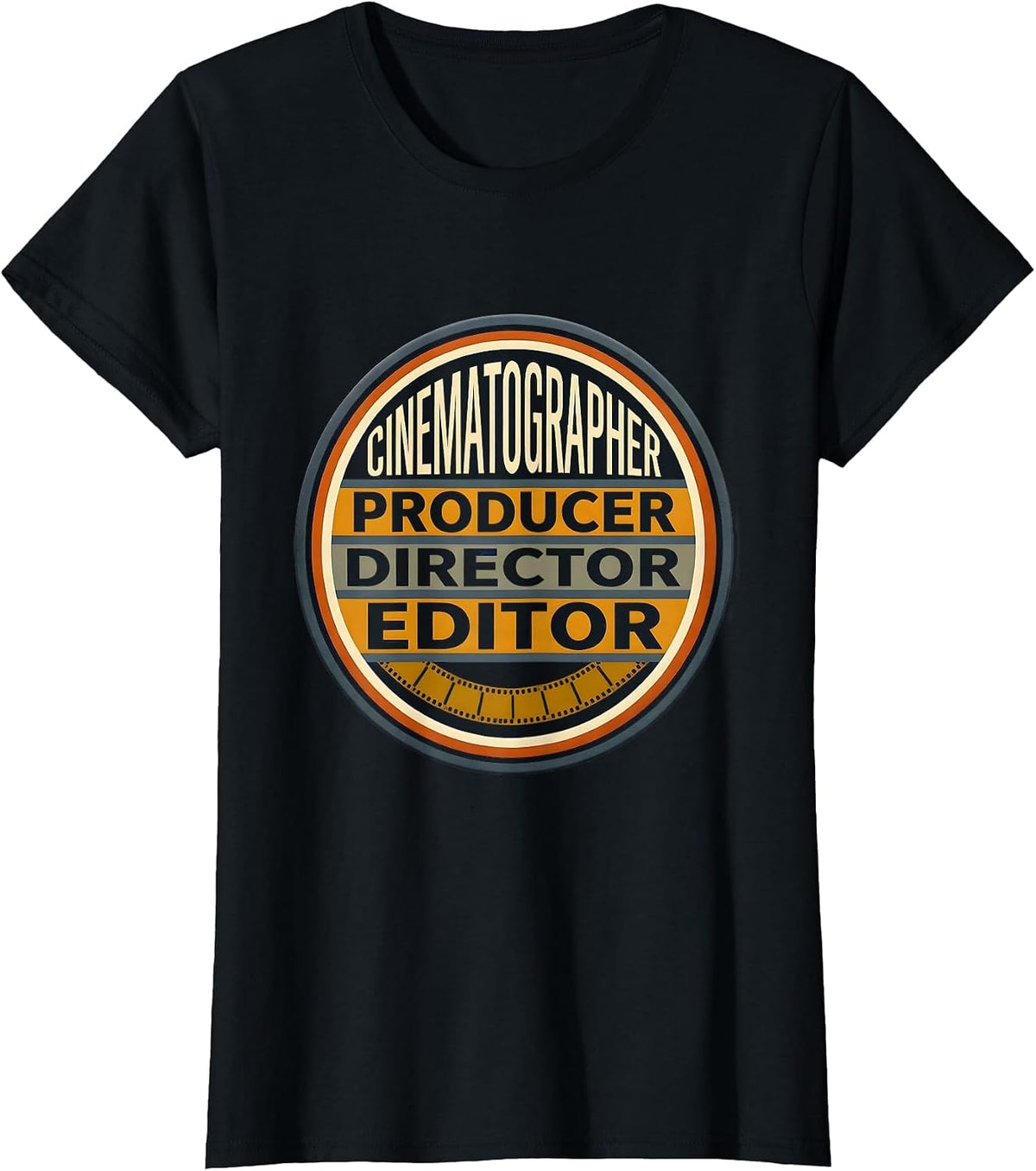 Women's Cinematographer Producer Director Editor Filmmaker T-Shirt - Black