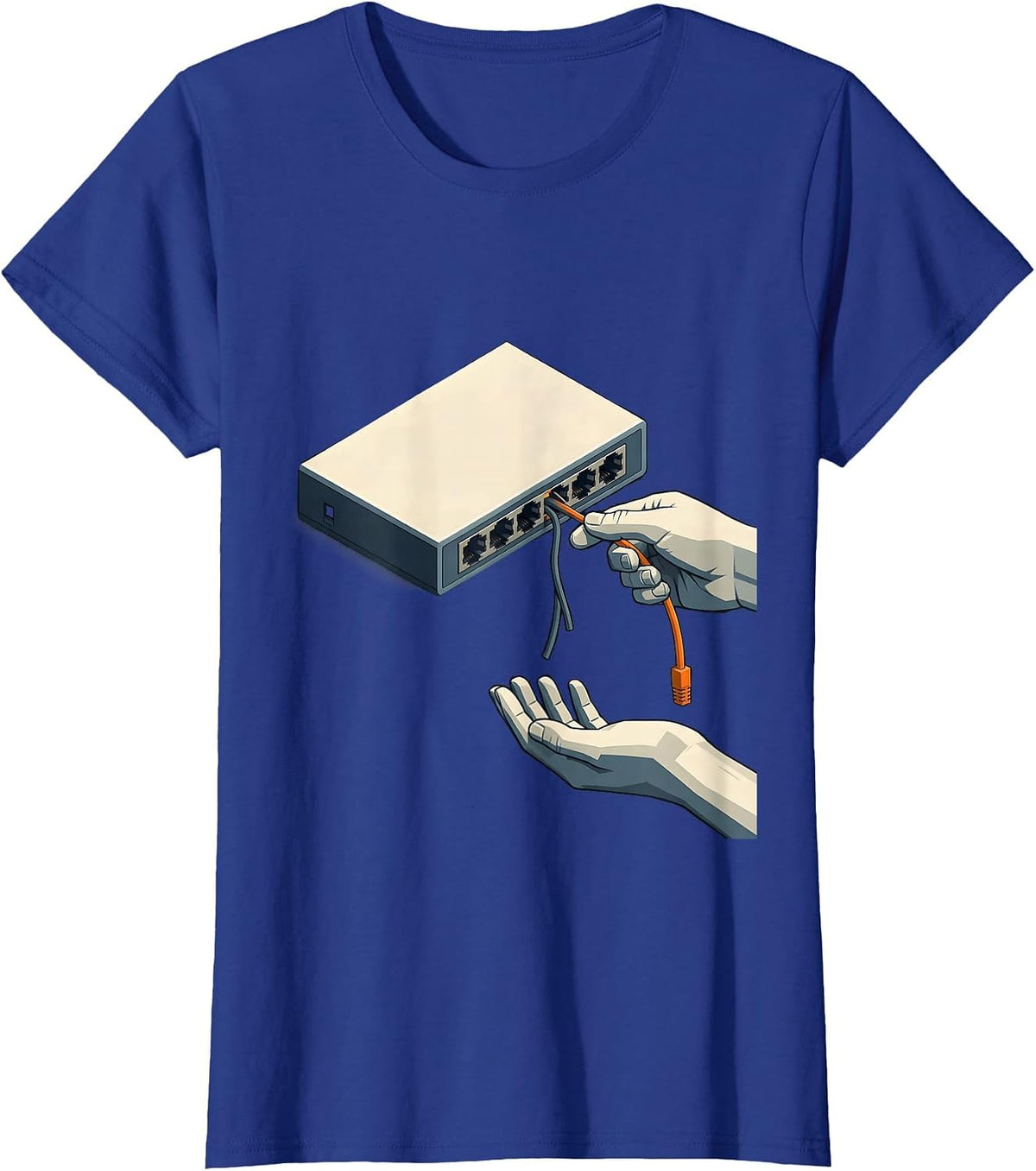 Women's Network Switch Tech Support Humor IT Nerd Gift T-Shirt - Royal Blue