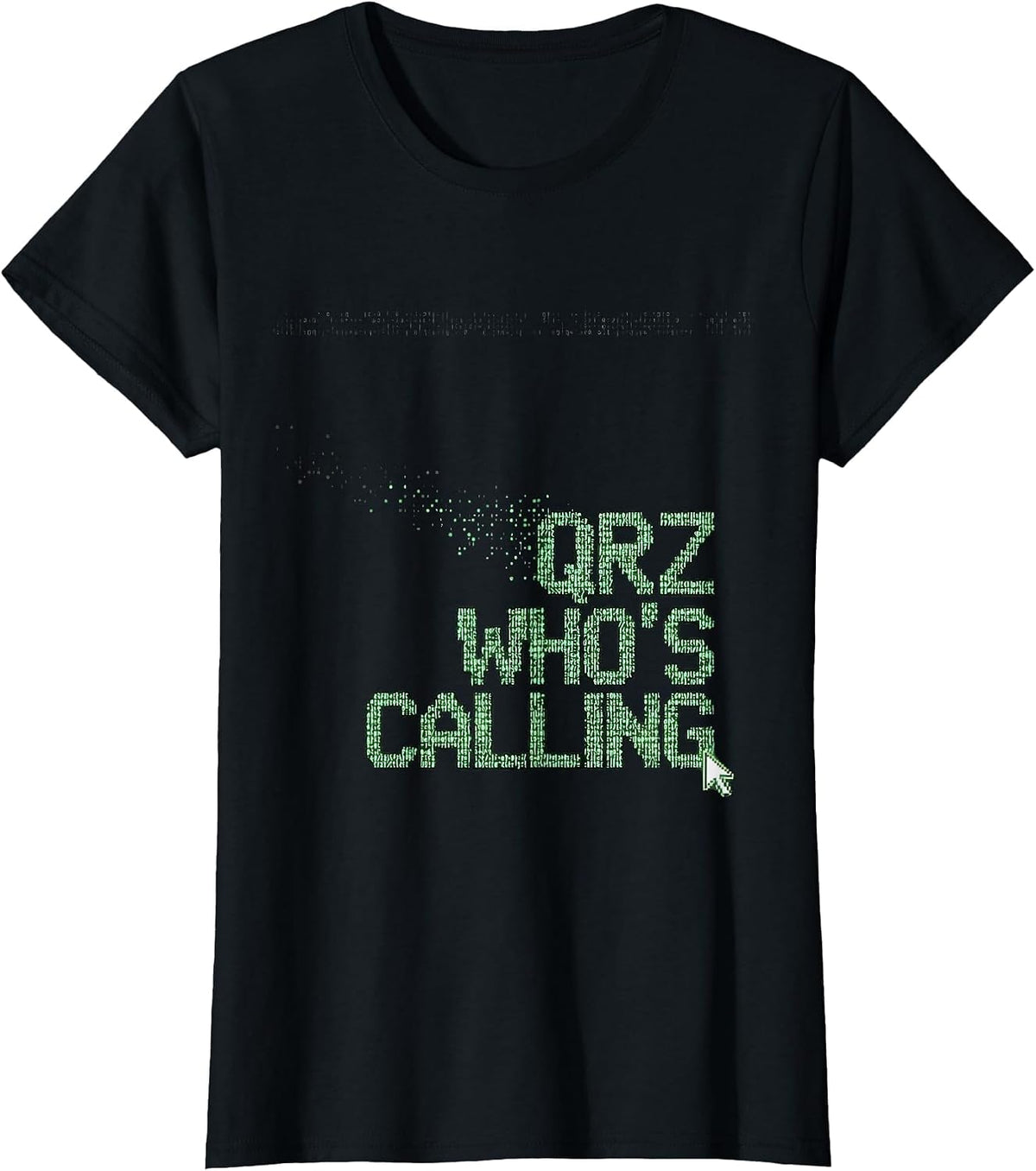 QRZ, Who's Calling Funny Ham Radio Operator Hobbyist Humor T-Shirt - Black