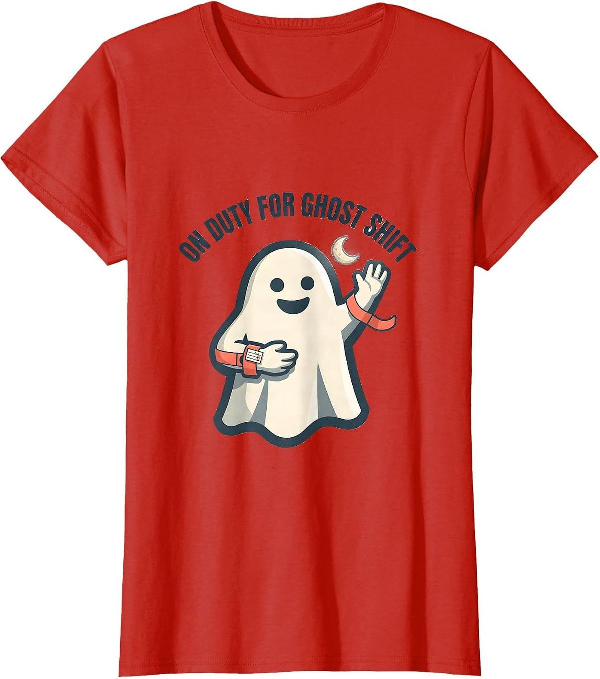 Women's On Duty For Ghost Shift Funny SPED Paraprofessional T-Shirt - Red