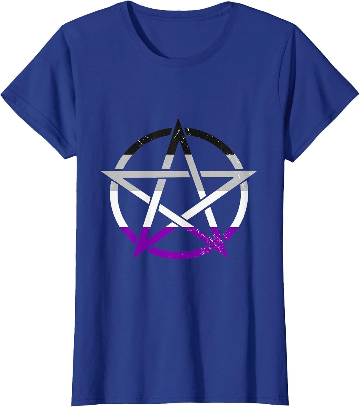 Ace Pentagram Gothic Asexual Pride Wicca Witchcraft T-Shirt - Royal Blue