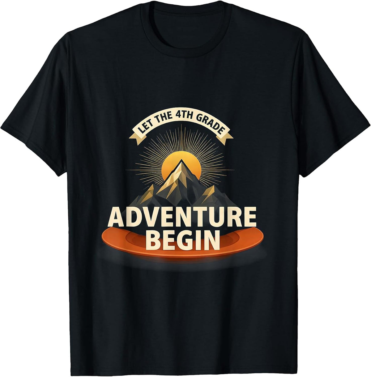 Men's Let The 4th Grade Adventure Begin Fourth Grade Teacher Kids T-Shirt - Black