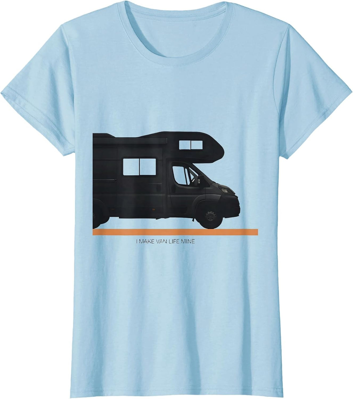 Women's I Make Van Life Mine Retro Van Dweller Nomad Adventure Gift T-Shirt - Baby Blue