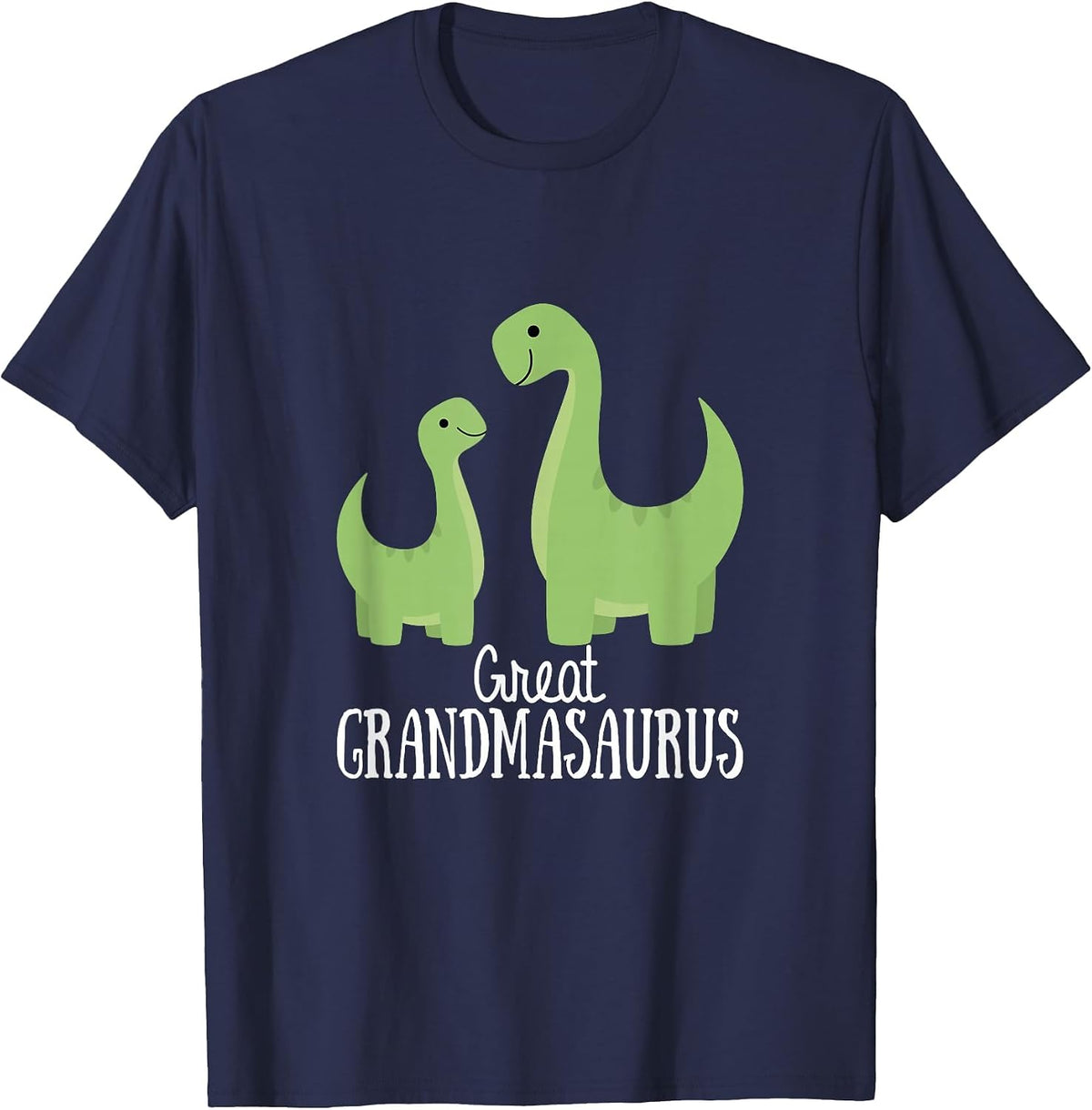 Great Grandmasaurus T-Shirt Grandma Saurus Dinosaur T-Shirt T-Shirt - Navy Blue