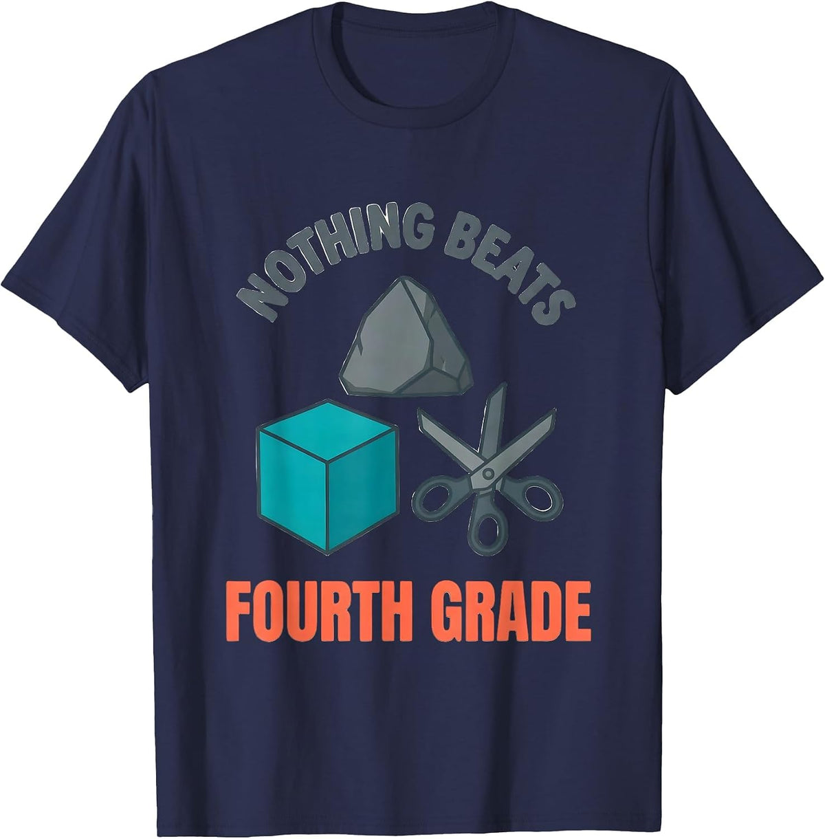 Nothing Beats Fourth Grade Funny Back To School Teacher T-Shirt - Navy Blue