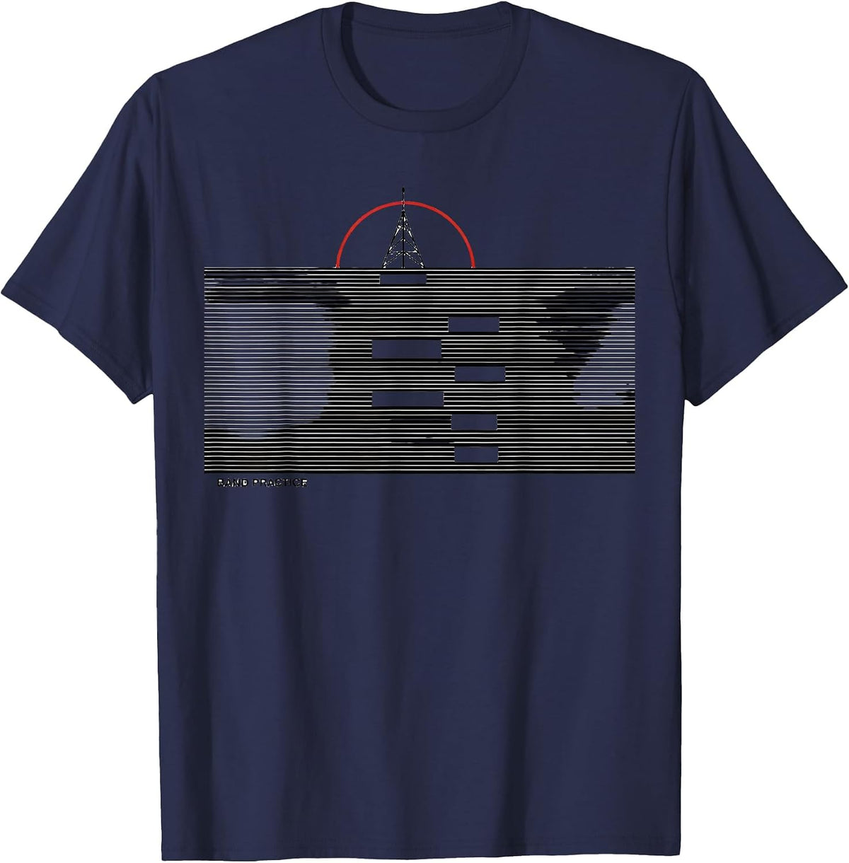 Band Practice Funny Ham Radio Operator Hobbyist Humor T-Shirt - Navy Blue