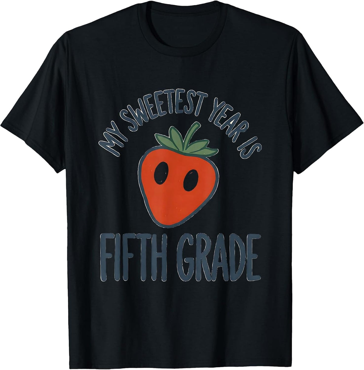 Men's My Sweetest Year Is Fifth Grade Whimsical Teacher Back T-Shirt - Black