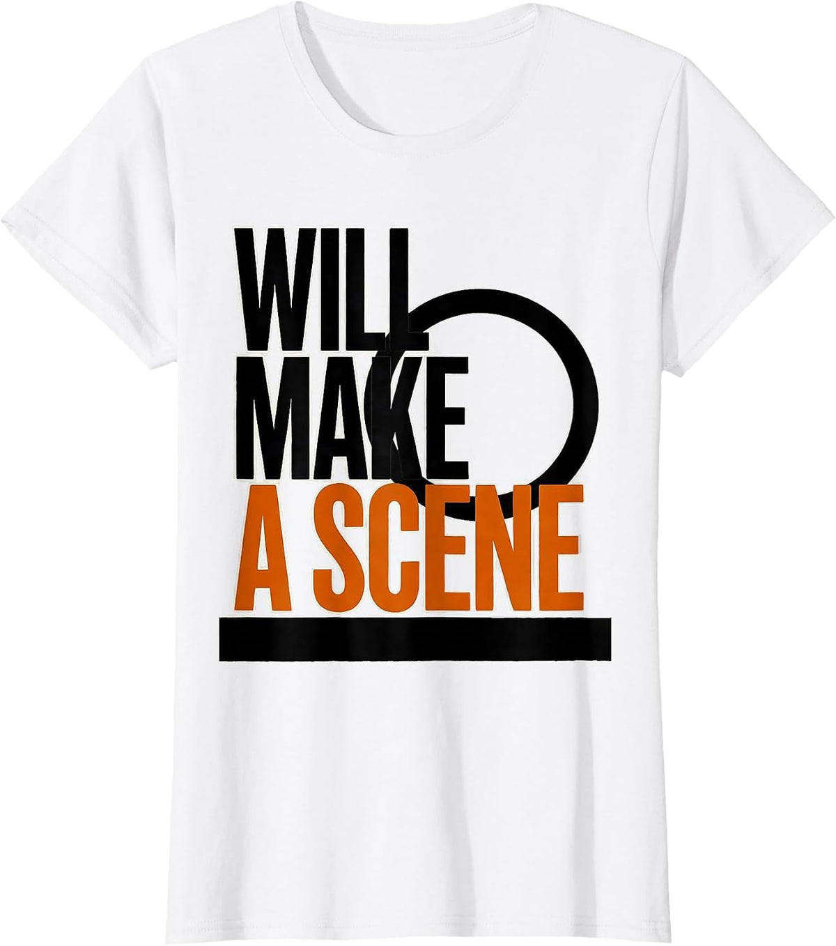 Will Make A Scene Brutalist Literary Humor English Teacher T-Shirt - White