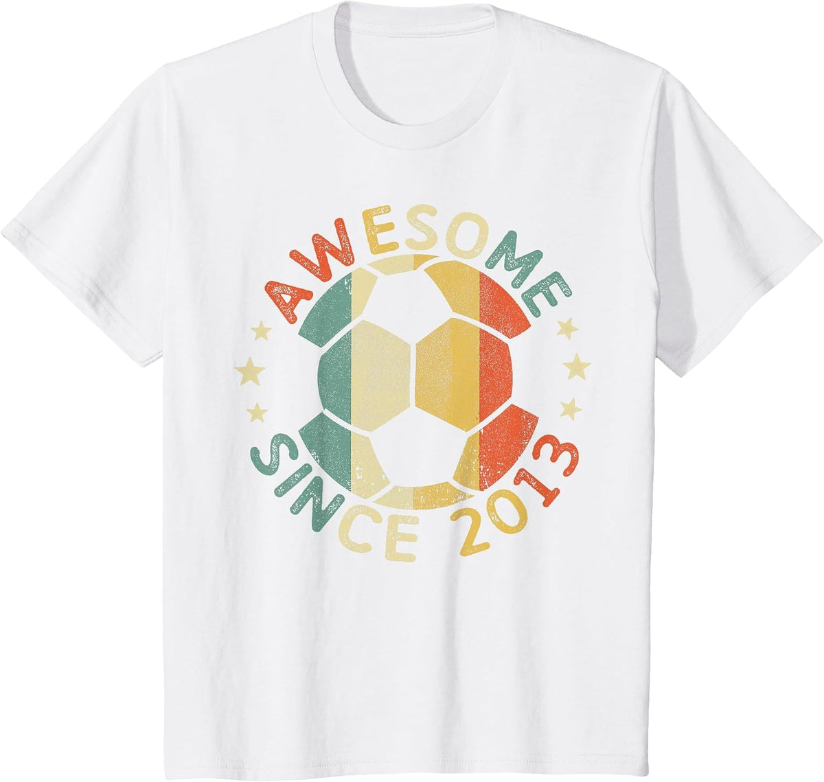 Awesome Since 2013 13th Birthday 13 Year Old Soccer Player T-Shirt - White