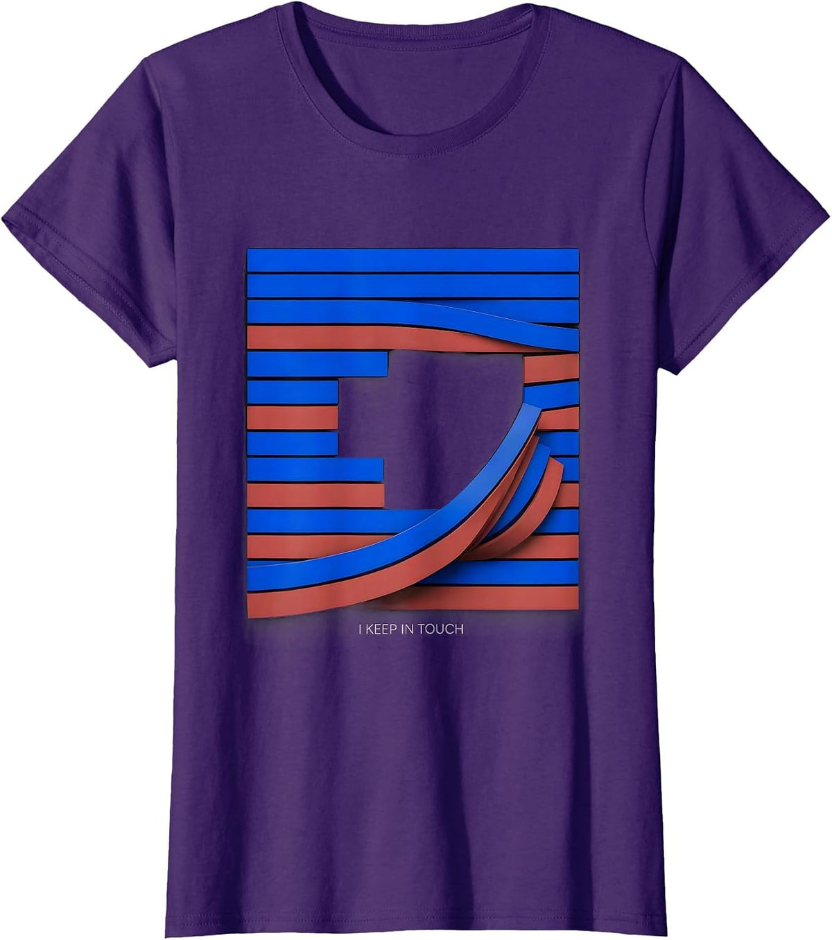 Women's I Keep In Touch Funny Ham Radio Operator Hobbyist Humor T-Shirt - Purple