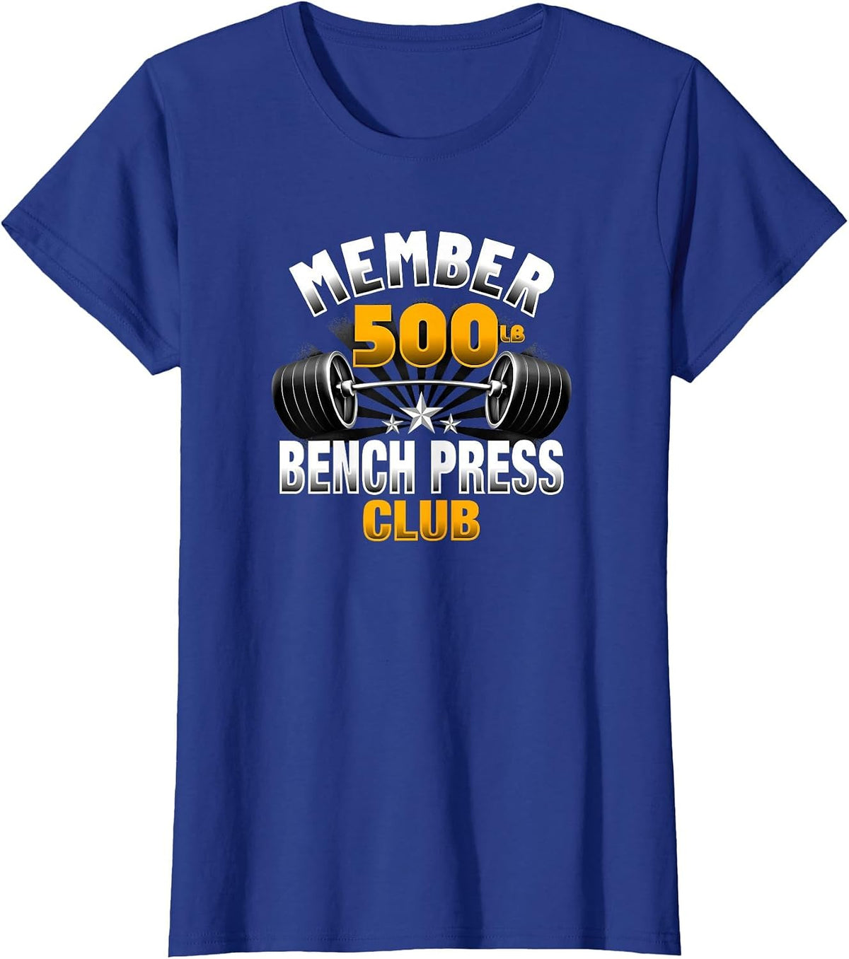 500 Pound Bench Press Club T-Shirt - Royal Blue