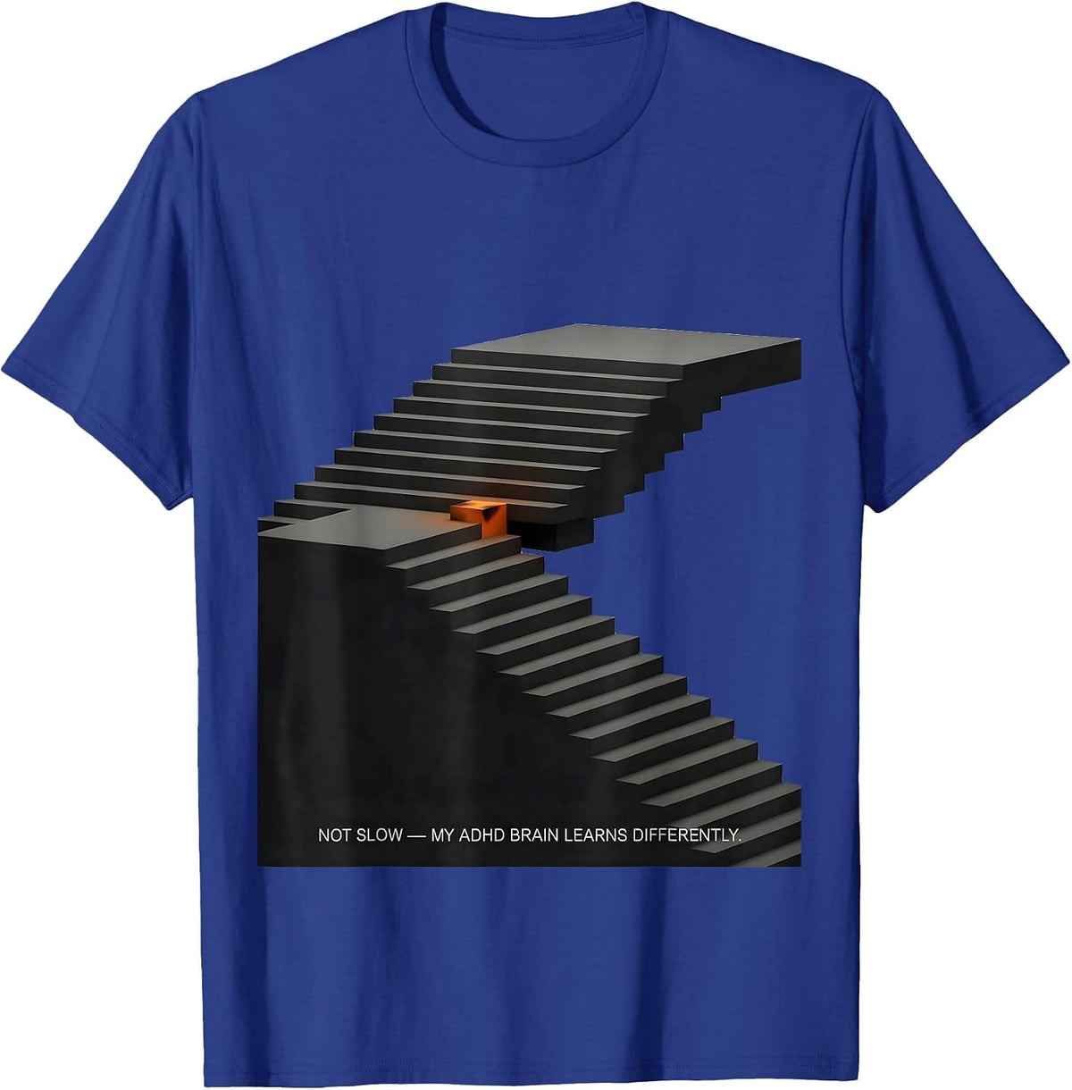 Not Slow — My ADHD Brain Learns Differently Minimalist T-Shirt - Royal Blue