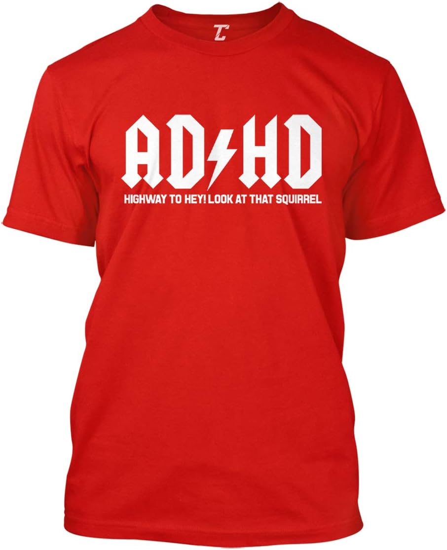 ADHD Highway to Hey Look! - Funny Band Men's T-Shirt - Red