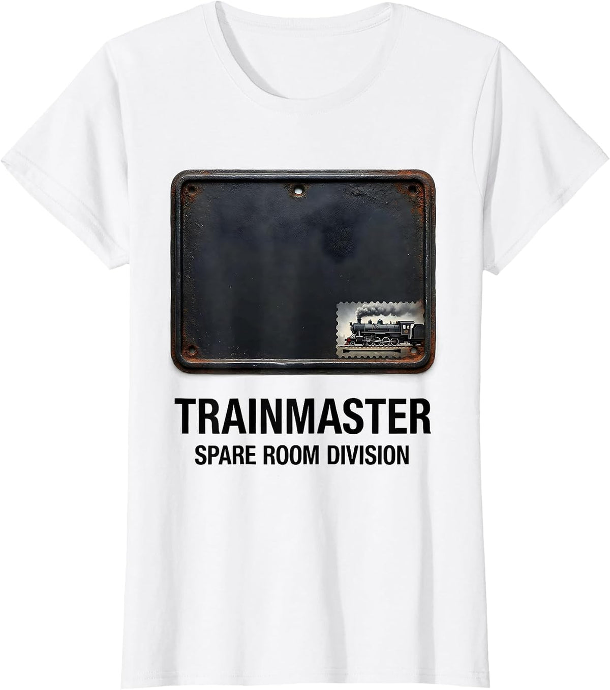 Women's Trainmaster Spare Room Division Vintage Steam Train T-Shirt - White